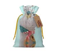 S Sacs de Noël - Motif lama amusant avec cordon de serrage pour Noël, anniversaire, mariage, fête