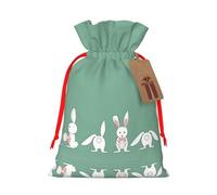 S Sacs de Noël - Sacs de Noël réutilisables avec cordon de serrage pour anniversaires, mariages