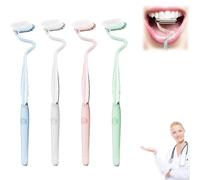S Shaped Toothbrush, Multi-Functional S-Shaped Toothbrush, Scientific Vertical Brush Comprehensive Care for Teeth and Gums, Ultra-Clean Adult Soft toothbrushes (4Pcs Mix)