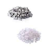 S SIENOC Lot de 100 connecteurs réseau modulaires RJ45 Cat5 + cache de démarrage gris