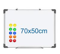 S SIENOC Tableaux blancs Tableau Blanc Grandes cartes d'avis de chiffon sec pour le bureau de l'école avec 12 Magnetes 70x50cm