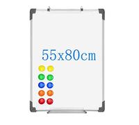 S SIENOC Tableaux blancs Tableau Blanc Grandes cartes d'avis de chiffon sec pour le bureau de l'école avec 12 Magnetes 55x80cm