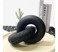 S-SNAIL-OO Chaîne en Bois à 2 maillons décorative en Forme de nœud en Bois sculptée à la Main, Style bohème, décoration d’intérieur, d'étagère, pour Chambre à Coucher, Salon, Table Basse, Noir