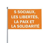 S Sociaux, Les LibertÉs,La Paix Et La Solidarite Drapeau 0,9 x 1,5 m Bannière extérieure Home House Yard Sign Flags Contre la réforme des retraites