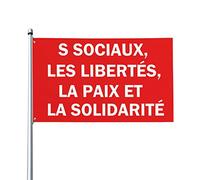 S Sociaux, Les LibertÉs,La Paix Et La Solidarite Drapeau 0,9 x 1,5 m Bannière extérieure Home House Yard Sign Flags Contre la réforme des retraites