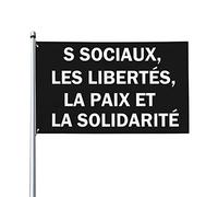 S Sociaux, Les LibertÉs,La Paix Et La Solidarite Drapeau 0,9 x 1,5 m Bannière extérieure Home House Yard Sign Flags Contre la réforme des retraites