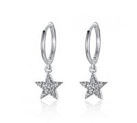 S Star Shape Hoop Earring Small Circle Oreing Brocs For Women Birthday Jewelry Gift