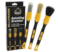 S SUMEX Set de pinceaux Detailing Billionaire Idéal pour Nettoyage de Voiture Kit Detailing de 3 pinceaux Nettoyage de détail intérieur et extérieur