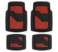 S SUMEX Tapis de Sol en Caoutchouc universels pour Voiture Tapis antidérapants découpables Avant 70 x 50 cm Arrière 40 x 47,50 cm Rouge métallisé
