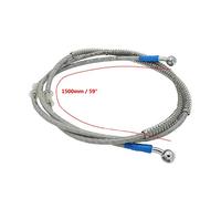 S SYUU 1500mm 150cm Universal Moto Tuyau De Frein Tressé en Acier Hydraulique Renforcer Frein Embrayage Huile Tuyau Tuyau De Conduite Compatible avec Motorcycle Pit Dirt Street Sport Bikes