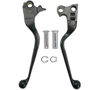 S SYUU Black Leviers de Frein et d'Embrayage Compatible avec Harley Davidson Dyna Softail Fat Boy Low Rider 2004-2012