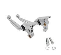 S SYUU Chrome Leviers de Frein et d'Embrayage Compatible avec Harley Davidson Dyna Softail Fat Boy Low Rider Super Glide Wide Glide Breakout 2018 2019 2020