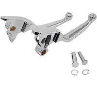 S SYUU Chrome Leviers de Frein et d'Embrayage Compatible avec Harley Davidson Street Glide FLHX Road King FLHR Road Glide FLTR FLHTCU 08-13