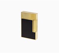 S.T.DUPONT LIGNE 2 BRIQUET Avec Pointe En Micro-Diamants En Or Jaune Et Noir Mat