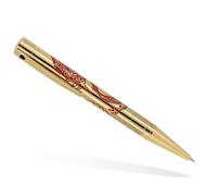 stylo dupont d-initial doré dragon rouge