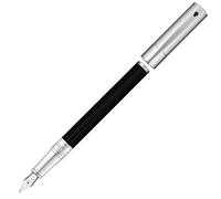 S.T. Dupont - Stylo Plume de Ligne D-Initial - l'art de L'Ecriture - Artisanat Français - Finition Laque Noire Chrome