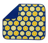 S&T INC. 531201 Tapis de séchage absorbant réversible en microfibre pour cuisine, polyester, citrons