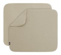 S&T INC. Lot de 2 tapis de séchage à vaisselle en microfibre très absorbant pour comptoir de cuisine, tapis de séchage pour vaisselle, ustensiles, casseroles et poêles, grand 40,6 x 45,7 cm, cachemire