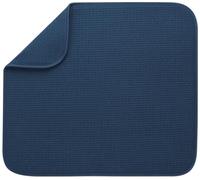 S&T INC. Tapis de séchage absorbant et réversible en microfibre pour cuisine, 40,6 x 45,7 cm, bleu marine