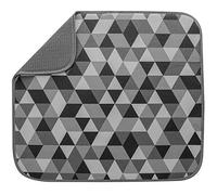 S&T INC. Tapis de séchage Absorbant et réversible en Microfibre pour Cuisine, 40,6 x 45,7 cm, Triangles