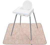 S&T INC. Tapis de sol résistant à l'eau pour dessous de chaise haute, 106,7 x 106,7 cm, arches marron clair