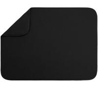 S&T INC. Tapis d'égouttage pour plan de travail de cuisine en microfibre très absorbant pour vaisselle, ustensiles, casseroles et poêles, taille XL, 45,7 x 61 cm, noir