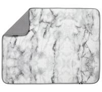 S&T INC. Tapis d'égouttoir à vaisselle pour cuisine, absorbant, réversible, XL, en microfibre, 45,7 x 61 cm, marbre