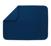 S&T INC. Tapis d'égouttoir à vaisselle pour cuisine, absorbant, réversible XL, en microfibre, 45,7 x 61 cm, bleu marine