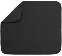 S&T INC. Tapis égouttoir à vaisselle, 40,6 x 45,7 cm, tapis de comptoir de cuisine absorbant en microfibre pour vaisselle, ustensiles, casseroles et poêles, taille L, noir
