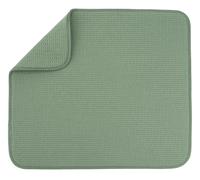 S&T INC. Tapis égouttoir à vaisselle en microfibre très absorbant pour comptoir de cuisine, tapis de séchage pour vaisselle, ustensiles, casseroles et poêles, taille L, 40,6 x 45,7 cm, vert