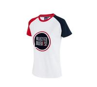 S - T-Shirt - Allez Les Bleus - Femme - Blanc - Manches Courtes - 100% Officiel Multicolore