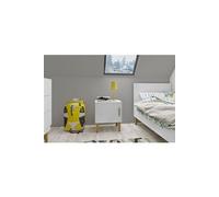 s - Table de chevet kubi blanche