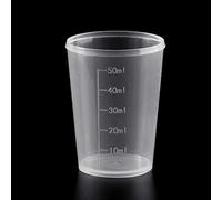 S-TROUBLE 10 Pcs 50 ML en Plastique Laboratoire Bouteille Laboratoire Test De Mesure Conteneur Tasses en Plastique Liquide Tasses À Mesurer