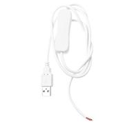 S-TROUBLE 5V USB 2.0 mâle Jack 2 broches 2 fils cordon de charge câble d'alimentation bricolage 1 m fil avec interrupteur