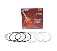 S-TROUBLE 6pcs / Set C101 Cordes de Guitare Classique Noir en Fibre de Nylon plaqué Argent chaîne