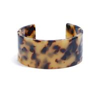 S-TROUBLE Acrylique Écaille De Tortue Large Bracelet Manchette Marron Imprimé Léopard Bijoux De Mode