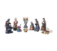 S-TROUBLE Christ nativité Statue Ensemble de scène bébé jésus crèche Figurines résine Artisanat Miniatures Ornement Religieux église Cadeau décoration de la Maison