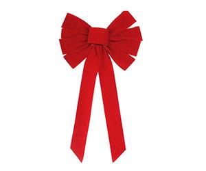 S-TROUBLE Noeud Rouge en Velours Noeuds de noël Suspendus Noeuds de noël de Vacances pour la décoration de couronnes de noël ou des décorations d'arbre pour la décoration intérieure et extérieure