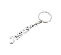S-TROUBLE Prière Christian Religion Porte-clés Jésus Lettres Métal Porte-clés Pendentif Charmes Argent