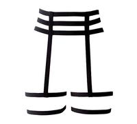 S-TROUBLE Sexy Strappy Pants Taille Haute Harnais Jambe Élastique Creux Strappy Lingerie en Cage Jarretières Ceinture