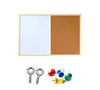 S-TROUBLE Tableau de Bord en liège à Message Tableau Blanc en Bois Tableaux à Dessin Combinaison Bulletin Tableau de marqueur magnétique