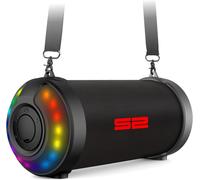 S-Tube Enceinte LED d'extérieur Bluetooth avec radio FM et effet de lumière LED RVB