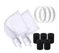 S-Union Sacs de Rechange en Nylon à Fermeture Eclair (pour Polaris 280 et 480 Seulement)+Pneus de Rechange en Caoutchouc Souple+Brosse en Mousse de Queue Robot pour Polaris (280 480 Sac Tout Usage)