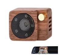 S Ventilateur de sortie d'air en bois de style haut-parleur avec parfum rechargeable, décoration créative pour intérieur de voiture, salon, toilettes pour une expérience fraîche