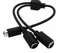 S-Video 4 broches DIN Y Splitter Câble d'extension de câble 4 broches S-Video MALE vers TVS 2 femelle VCRS VCRS
