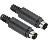 S-Vidéo DIN Mini Mâle Prise 3 Broche Signal Transmission pour TV,Lecteur DVD Paquet de 2
