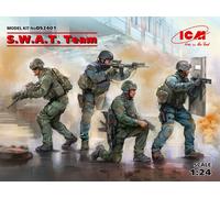 S. W. A. T. Swat Team (4 Figurines) 1:24 Plastique Model Kit Icm