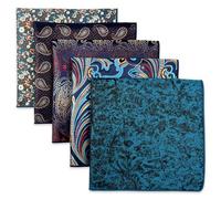 S&W SHLAX&WING 5 Pieces Assorted Homme Carré de Poche Handkerchiefs Ensemble
