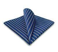 S&W SHLAX&WING Carré de poche homme à rayures bleu mode élégante 32 cm grande taille