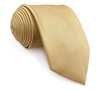 S&W SHLAX&WING Cravates pour hommes couleur unie jaune cravate formelle et pochette de costume en satin XL Slim